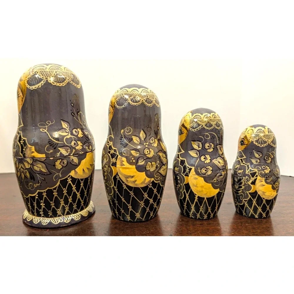 1993 Russian Sergiev Posad Matryoshka Nesting Dolls Set of 10 Signed 8